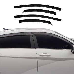 Hyundai Elantra Wind Deflector - Omac - Acrylic 4 Pcs - Black - 2021-2025